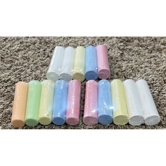 2 Boxes Sidewalk Chalk, 6 Colors Sealed ~ 55 Pieces - Picture 2 of 4